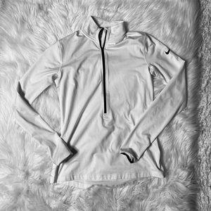 Nike white quarterzip
